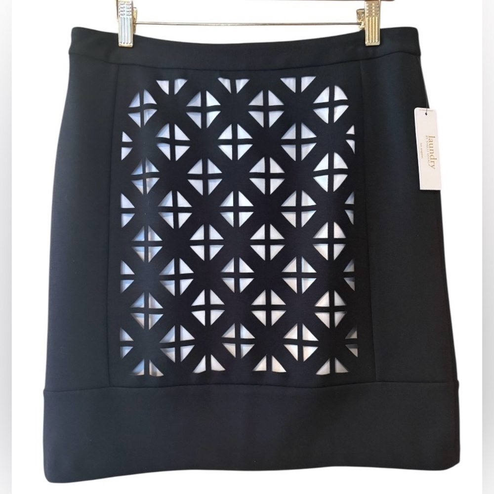Laundry By Shelli Segal Black and White Mini Pencil Skirt Size 8